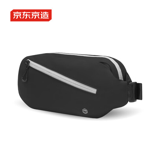 
Made in JD.com, four-layer zoned water-repellent breast bag, cycling sports casual bag, crossbody bag, shoulder bag, black 2.25L