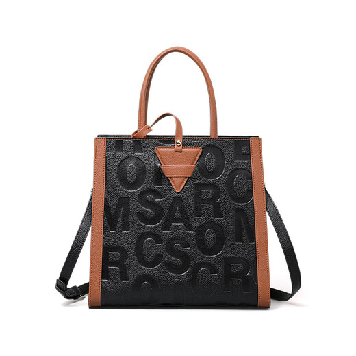 Bag de lujo Bag Women's Bag Bag 2025 Nuevo moderno y moderno de gran capacidad Caminador de un solo hombro Mochebuena marrón con negro (caja de regalo exquisita)
