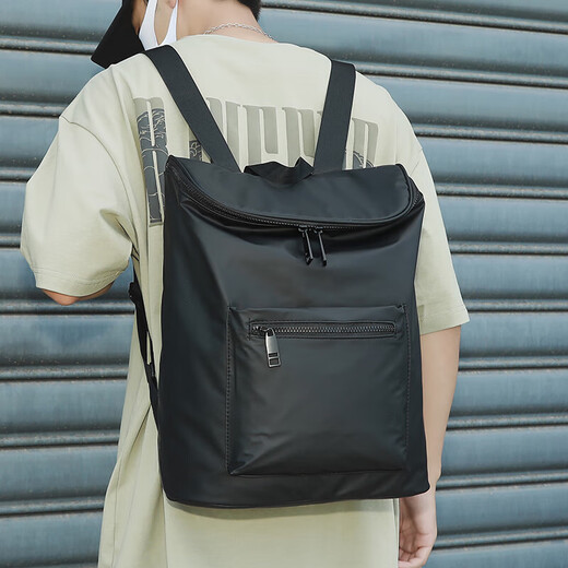 Hgirxv Trendy Rucksack Herren neuer Nischenpendler -Rucksack -Backpack Jungen Sportreisen große Kapazität Studentenbuch 15847 Silber