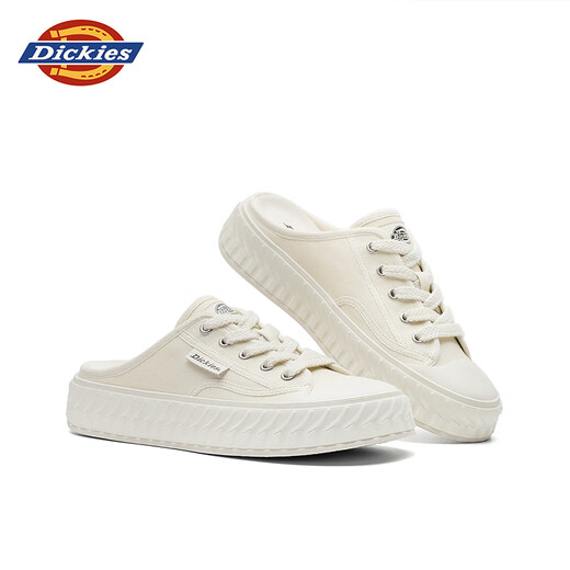 Dickies Chaussures pour hommes Chaussures toile d'été chaussures respirantes et polyvalentes chaussures blanches hommes et femmes couples chaussures un pied paresseux pantoufles beige 40