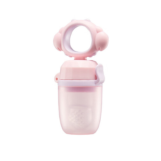 Baby food bite bag Fruit and Vegetable Silicone extrusion molar stick teether baby eating fruit supplementary utensils for home use blue without base 1 pack