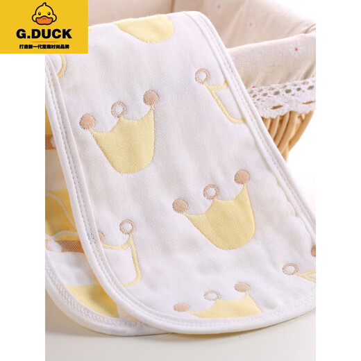 G.DUCKKIDS Children's Summer Urine Prevention Baby Diaper Pure Cotton Washable Newborn Baby Diaper Spring Meso Cloth Mustard Seed 6-layer Crown 10-piece S [Newborn-35*14cm]