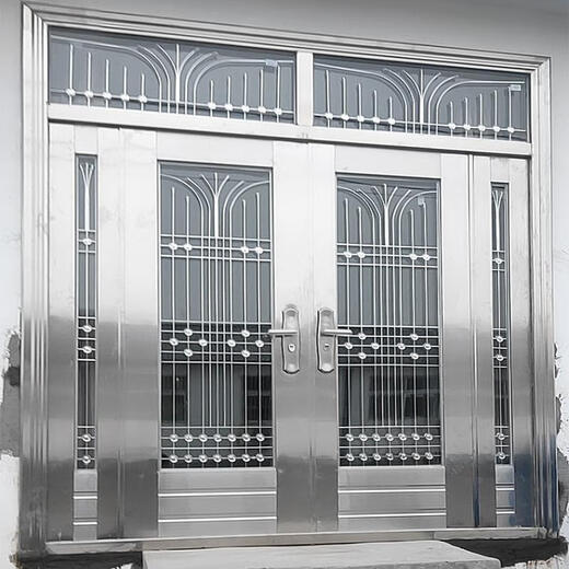 Customized 304 stainless steel doors, single doors, stainless steel anti-theft doors, household entrance, mother and mother door villas, rose gold style 9924