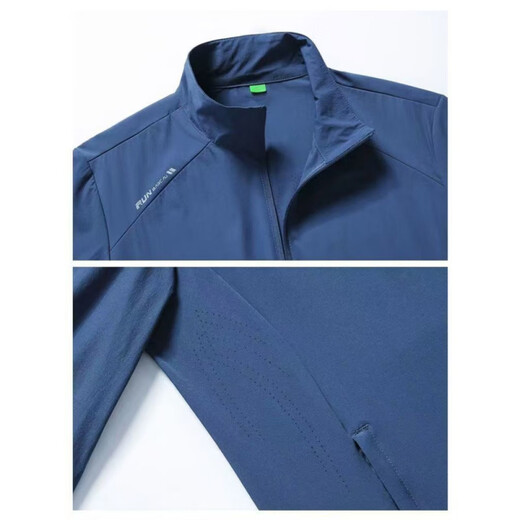 Paul store Paul high-quality purple-proof skin clothing middle-aged men's mesh hatless jacket fishing sun protection 9901 light gray XL _110-130Jin[Jin equals 0.5 kg]
