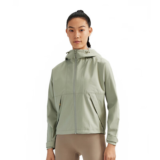 Kailas Solid Color Sports Outdoor Mountaineering winddichte spritzproofes Kapuze-Softschalenjacke Frauen im Stil Schwarz L.