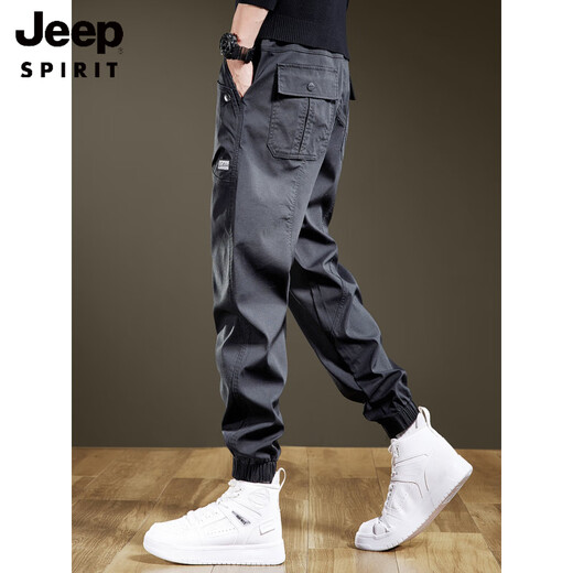 Jeep Spirit American Retro Новые повседневные брюки Мужская тенденция весны и осенью осенней функциональные подвязывание летние рабочие штаны Harlen Sport