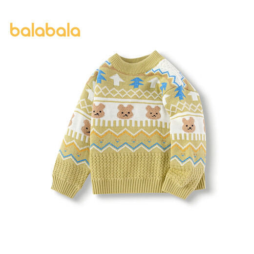 Balabala children's sweater boys' jacquard sweater autumn and winter inner wear 201424103105
