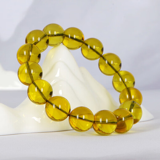 Famous Amber Bracelet Men's and Women's Burmese Gold and Blue Bracelet Natural Unoptimized Burmese Amber Accessories Birthday Gift for Boyfriend