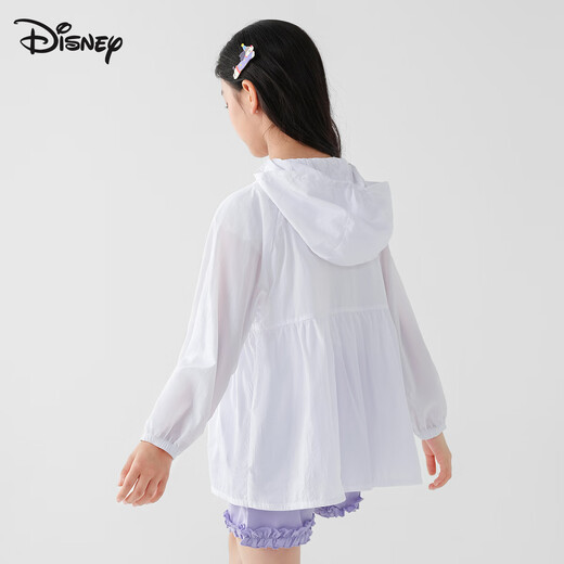 Disney children's sun protection clothing girls thin cool breathable quick drying sun protection clothing DY110004 white 170
