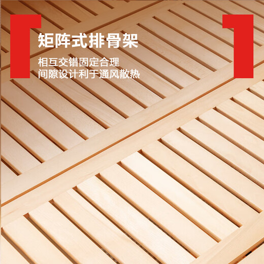 HALF HOUSE new solid wood bed Qianxun Bed 180*200cm Nordic log style master bedroom king bed