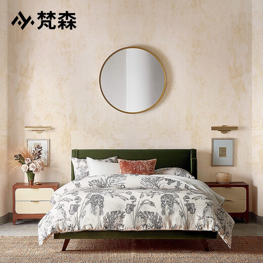 复古纯色素色奶咖色无纺布墙纸非自粘法式客厅卧室背景墙工程壁纸 SCL11149