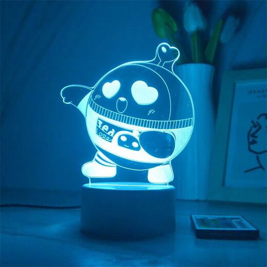 Qichun new egg zi party peripheral atmosphere lights Baker styling colorful night lights to give children birthday gifts 3899-2 Baker crack remote control 16 color gift box packaging