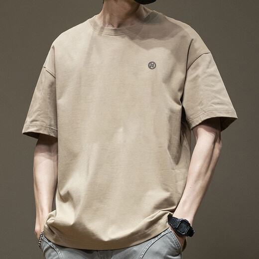 森马（Semir）潮流美式短袖t恤男夏季纯棉圆领百搭休闲2025新款潮牌宽松港风T恤 白色-1365短袖-纯棉 S 【建议80-110斤】