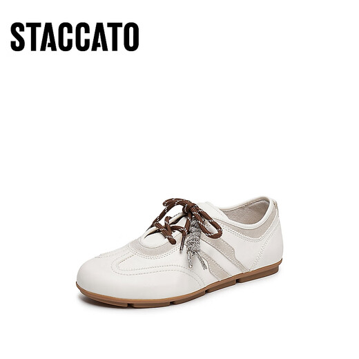 Sijiatu [Identique à Yang Mi] 2025 AUTOMNE NOUVEAU SMAL PIANO CLÉ RETRO RETRO GENRE CHAUS FORREST GUMM SHOSTES CAS CASSEUX EG701CM5 VOLYSATILE BEIGE 38