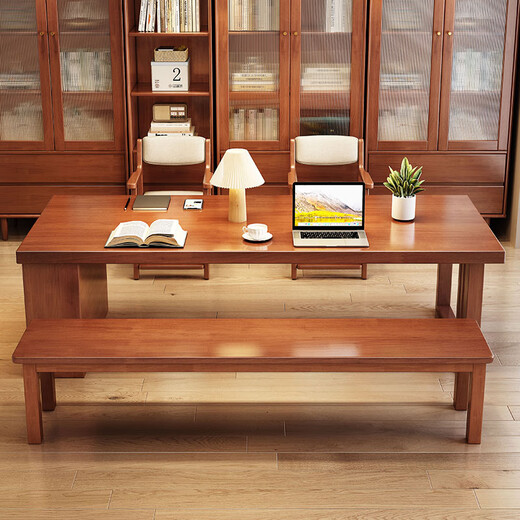 Mark Mu Liangpin Massivholz Tisch Esstisch Integrated Long Table Study Tisch Konferenz Tabelle Großer Board Tabelle C9904 Weiß 2.0m