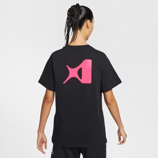 耐克（NIKE）阿贾AJA女子宽松短袖T恤夏季新款纯棉半袖官方NIKE HQ1697 010黑 XL