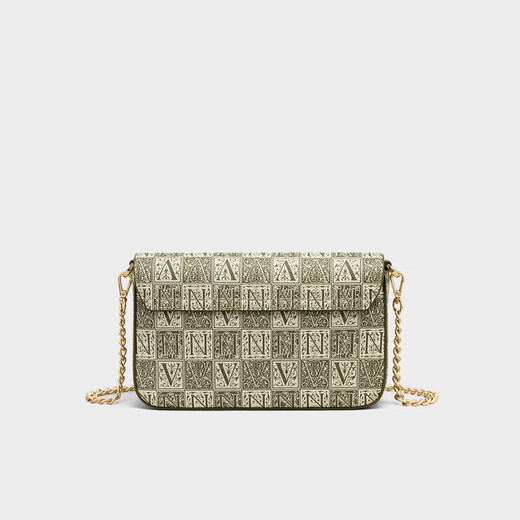 CALVIAKRIM International Light Luxury Brand 2025 Nuevo bolso cruzado con cadena para mujer Bolso tipo sobre de hombro versátil y moderno Regalo de cumpleaños para mujer Verde