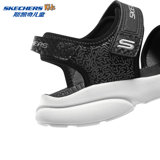 Skechers boys' open toe sandals 406512L black/BLK 33.5