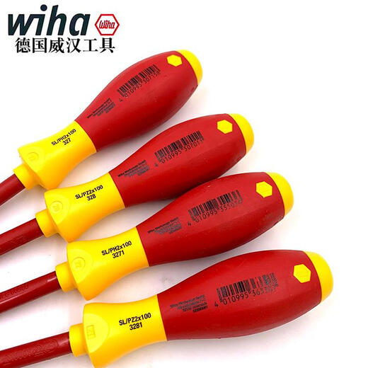 Wiha de 2 Weihan importiert 37 Luftschalter Rand Relais Schraubendreher -Eislaufkappe Absolute Spezialschrauben 3271Ph1x80 mm dünne Stange elf Zeichen