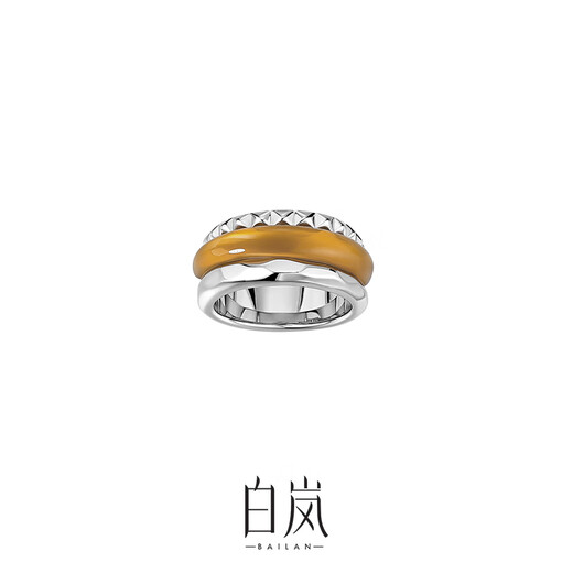 Bailan Luoxia Agate Ring Women's Single Ring Design Light Luxury High-end Niche Exquisite Birthday Gift for My Wife Brown Agate No. 13 (Inner Circumference 51.8mm)