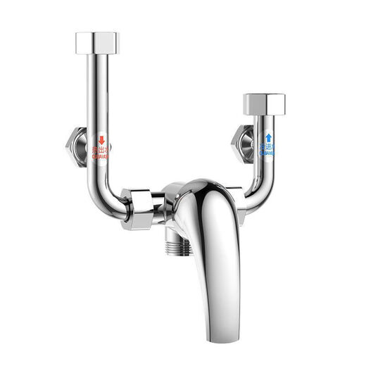 Xinnan water heater bathroom mixing valve shower set hot and cold U-shaped all-copper shower faucet switch nozzle set all-copper 6-piece set picture one