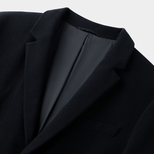 Biyinlefen 2025 Automne New Men's Casual Light Business Corduroy Texture Soft and Elastic Blazer Easy To Sare 07 Black 2xl (115)