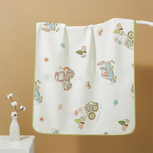 Almohadilla de tabique de la orina del bebé El bebé impermeable y transpirable para niños puede lavar la menstruación tía almohadilla de tía gran tamaño de período menstrual 70*90-Bear Fiesta