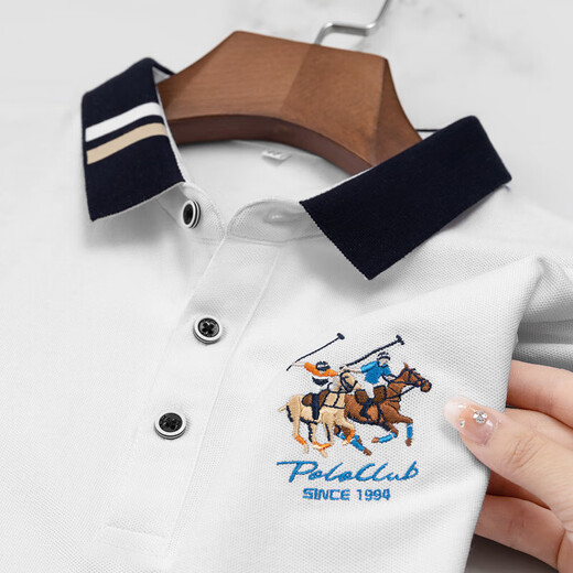 Uni Qlo Vêtements d'été T-shirt à manches courtes de Paul avec col en coton en coton lâche brodé 9901 kaki M [suggéré 90-110jin [Jin est égal à 0,5 kg]]]