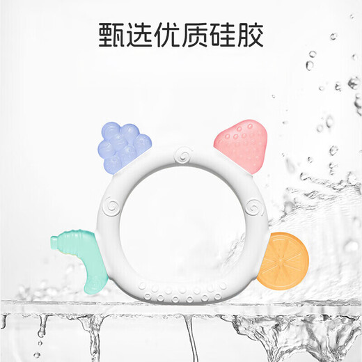 Dr. Ma's baby teether, silicone molar stick, pacifier, finger-eating, baby bite gum, anti-eating hand artifact, bracelet teether-fruit shape Y1095, free storage box