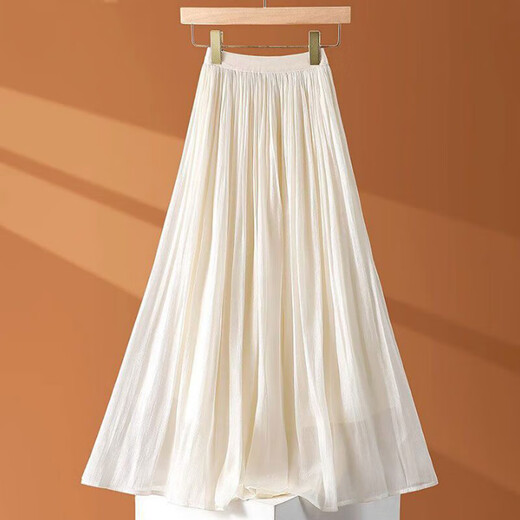 High-End-Streamer-Garnrock für Frauen 2025 SOMMER SOMMER SCHLIMME SLIM-SLIM-GARARS ROCK MIDE LANGE SUPER Fairy Rock 1343 Aprikosenfarbe [Perle-sensitives Netzrock] L Empfohlen [110-125jin [Jin gleich 0,5 kg]]