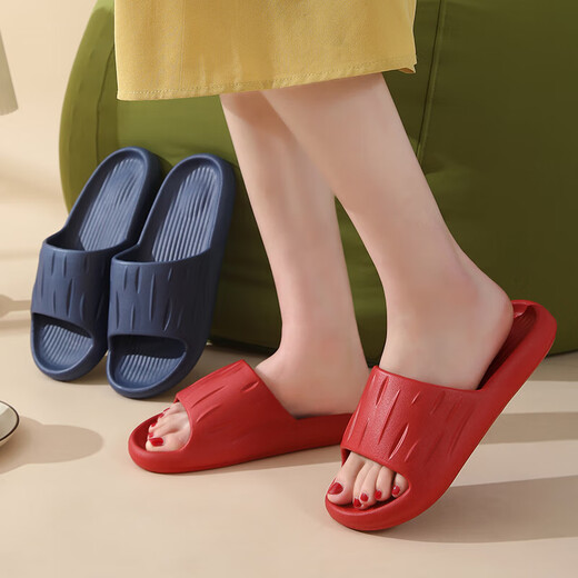 2025 Nuevas zapatillas anti-otorgantes anti-Slip para mujeres en verano Wear Wear Parejas en el verano, rojo para hombres 36-37 adecuado para 35-36 pies