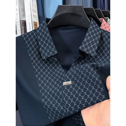 Gy Goldlion Sommer Neues Scherenkragen kurzärmeligte T-Shirt für Männer für böser hautfreundliche, komfortable und entspannte, vielseitige, halbärmelige WSTB/759 Leder Red Kurzärärmelt-T-Shirt L 115-135jin [Jin gleich 0,5 kg]