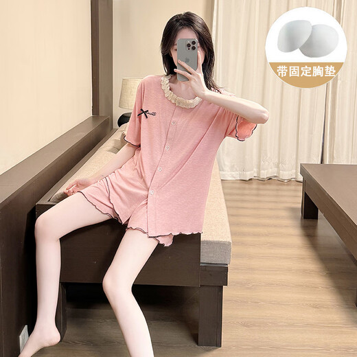 Xiangyaxin avec poitrine de poitrine de couleur coton à manches courtes à manches courtes pour les femmes en été 2025 Nouveaux vêtements dorés et extérieurs
