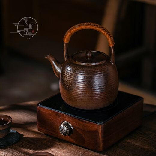 S588家用纯手工提梁壶中式大容量闷泡煮茶器电陶炉复古炭炉养生粗 1100ml ββββ12111号禅意窑变提梁壶β ββββ1L以上ββββ
