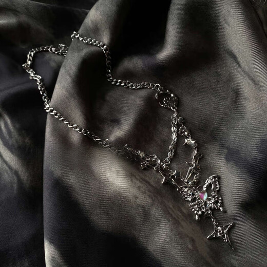 VZZS Chaifu Studio/niche sweet cool ins tassel star butterfly moonstone design necklace B style