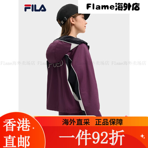 FILA FILA official women's woven jacket 2025 spring new style fashionable casual loose color combination S160/80A/S