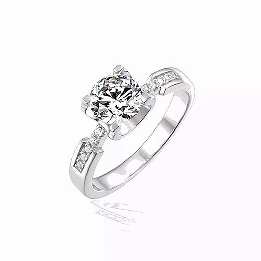 I Do platinum PT950 diamond ring micro-paved bull head 1 carat cultivated diamond proposal engagement diamond ring gift for girlfriend micro-paved bull head 1 carat diamond size 8