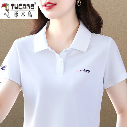 Woodpecker Ice Silk Lapel Casual Short Sleeve T-shirt Women Summer 2025 New Printed Polo Shirt Middle-aged Mom Slim Top Big Red Short/Sleeve XL 110-120Jin Jin equals 0.5 kg Woodpecker Ice Silk Lapel Casual Short Sleeve T-shirt Women Summer 2025 New Printed Polo Shirt Middle-aged Mom Slim Top Big Red Short/Sleeve XL 110-120Jin Jin equals 0.5 kg