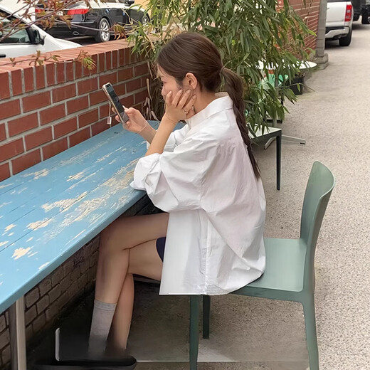 Lazy style long-sleeved sunscreen shirt for women in summer and autumn Korean loose layered tops versatile casual shirt jacket Pink M Recommended 90-105 Jin [Jin equals 0.5 kg]