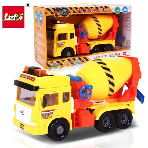 LEFEI Kinderspielzeugautomodell Inertial Engineering Car Toy Sound und leichter Dali -Zement -Mixer -Lkw 9882 9889 Musikpolizei ein Shopping Supermarkt