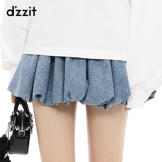 DZZIT Jeans 2025 Spring NUEVO Denim Flower Brot Light and Vibrant Telor Spring Mujeres 3J1R1591S Azul XS