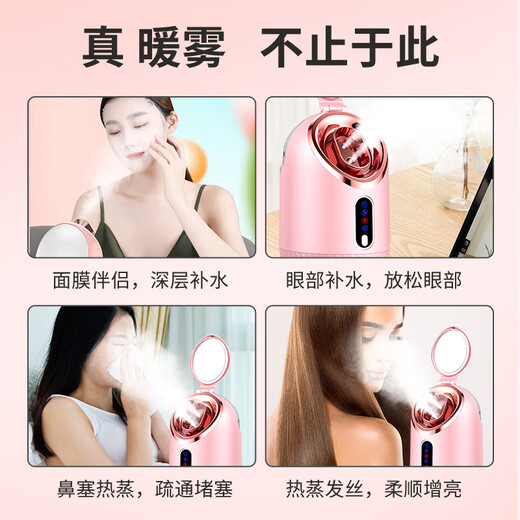 TrueX facial steamer hot and cold dual spray household facial moisturizing spray hydrating beauty instrument humidifier moisturizing nano mask hot spray facial steamer machine blackhead pore cleaner hot and cold three sprays 250 ml enlarged water tank + 3 sprays switchable facial steamer