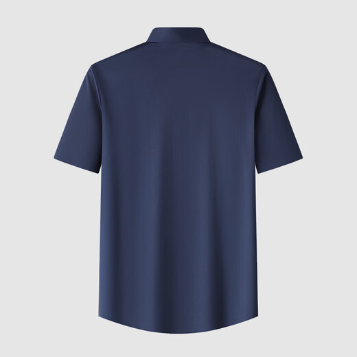 
Red Dragonfly [Cool Ice Silk] Daddy's Top Summer Thin Sketchless Smooth Short Sleeve Shirt Middle-aged Men's Clothing K9903 Top Blue XL _ Suitable for 128-140Jin [Jin equals 0.5 kg]