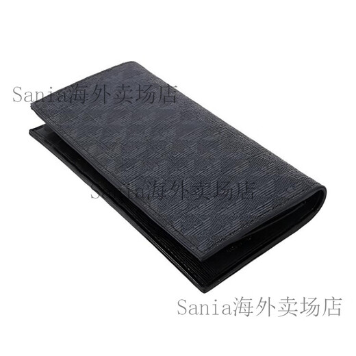ARMANI (ARMANI) Emporio Eagle Logo Full Print Folding Long Leder Card Wallet reguläre Männer schwarz schwarz