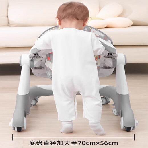 Oeny Baby Walker Vorbeugung O-leg 2025 Neues multifunktionales Baby Walker Prävention und Rollover Trolley Nordic Grey [Klassiker] Multifunktionales Stummwader-Wanderer-Sprunggeschenk