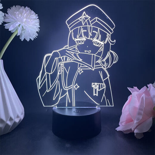 Bonitas sesiones de fotos y sueños de convertirse en una niña mágica figura USB Night Light Dance Shina du Nako Lis Tenkawa Kaorko Anime 4877 Tenkawa Kaorko Monocromio cálido Luz USB Lámpara de lámpara