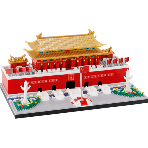 Jihui Tiananmen Bausteine ​​Mikrokorn kompatibel mit nationalen Trendstilen, Multi-Kategorie-Gebäude Ornamente für Männer und Frauen Geschenkboxen Großhandel Suzhou Garden Heart [3888pcs-04] Fabrikversion [Handbuch senden]