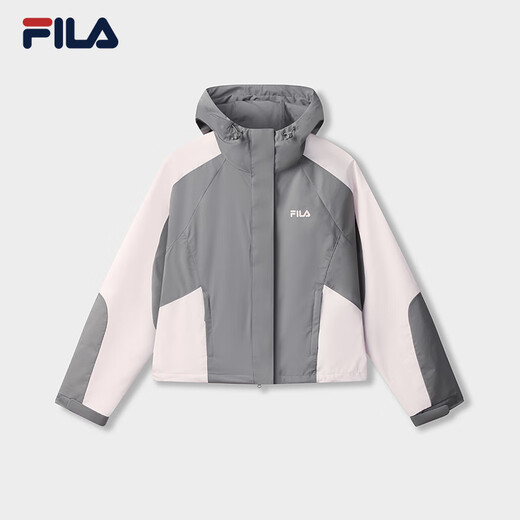Veste tissée officielle de Fila Yang Mi avec le même style que Fila Fila 2025 Automne Nouvelle veste courte à capuche lâche à la mode Yunzhi Gray-Dy M 165 / 84A / M