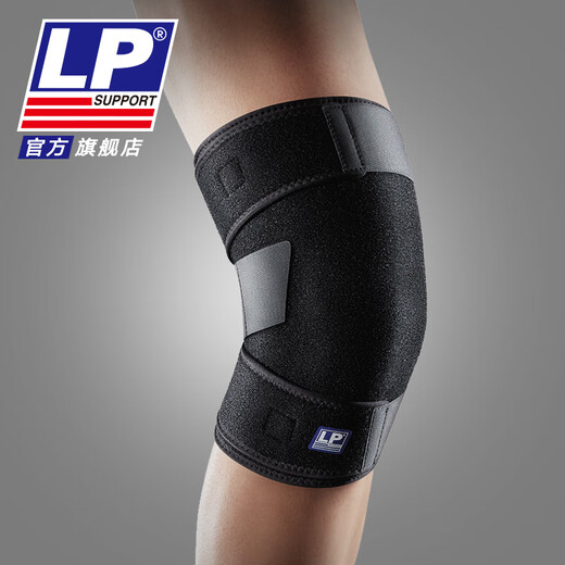 LP SUPPORT756 轻薄透气型护膝 健身跑步骑车登山网排足篮羽毛球运动护膝 756CA黑色单只 均码