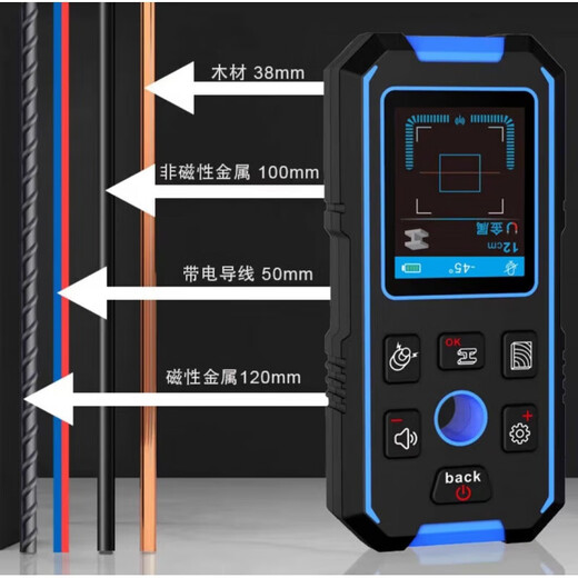 Smart Mouse NF-518 multi-function wall detector, steel bar position scanner, load-bearing wall wire drilling positioning